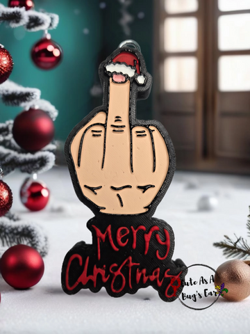 Middle Finger Merry Christmas Freshie