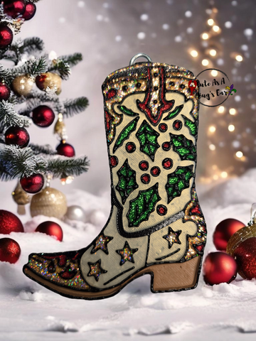 Holly Christmas Boot Freshie