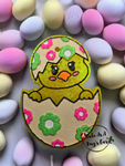 Easter Chick With Flowers Freshie