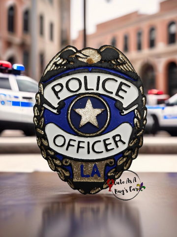Police Officer Badge Freshie