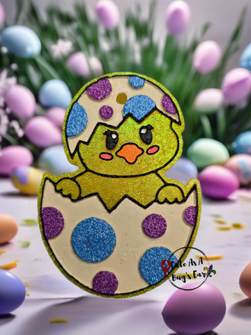 Easter Chick With Polka Dots Freshie