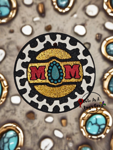 Mom Concho with Cow Print Freshie