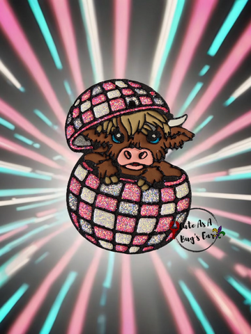 Disco Highland Cow Freshie