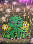 Cute Turtle with Flowers Freshie