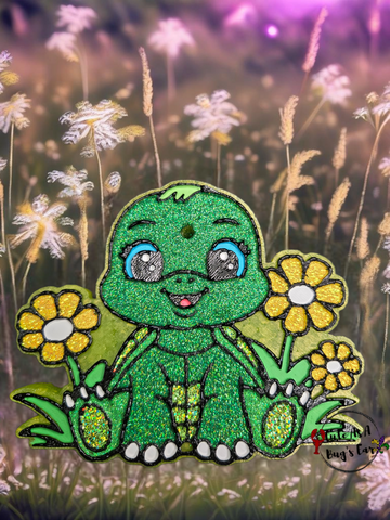 Cute Turtle with Flowers Freshie