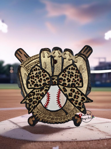 Baseball Glove with Bow Freshie
