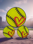 Baseball Softball With Heart Freshie