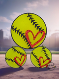 Baseball Softball With Heart Freshie