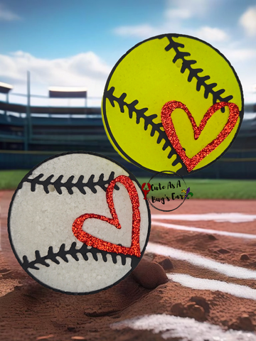 Baseball Softball With Heart Freshie