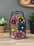 Mason Jar with Flowers Freshie