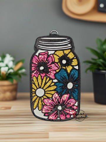 Mason Jar with Flowers Freshie