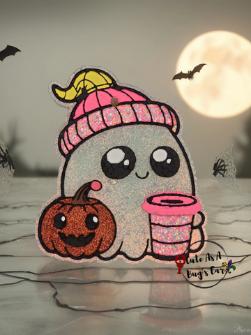 Ghost with Pumpkin & Coffee Freshie