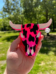 Cow Print Bull Skull Freshie