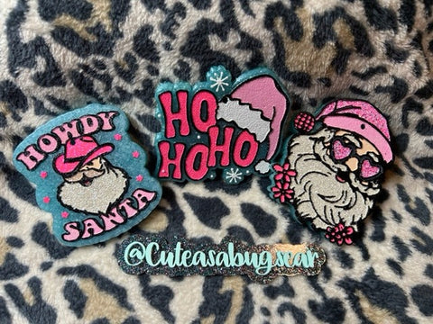 Pink Santa Christmas Freshie