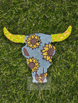 Sunflower Bull Skull Freshie